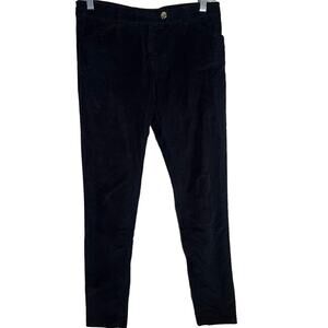 Balenciaga Pants Women's Skinny Black Corduroy Pants Ankle Zip Size 38